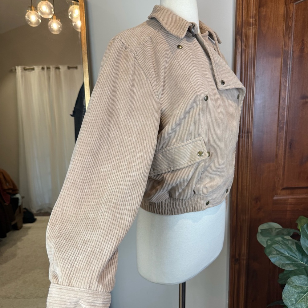 Anthropologie Beige Corduroy Utility Jacket - Picture 6 of 15
